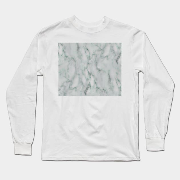 Ariana Verde - green marble Long Sleeve T-Shirt by marbleco